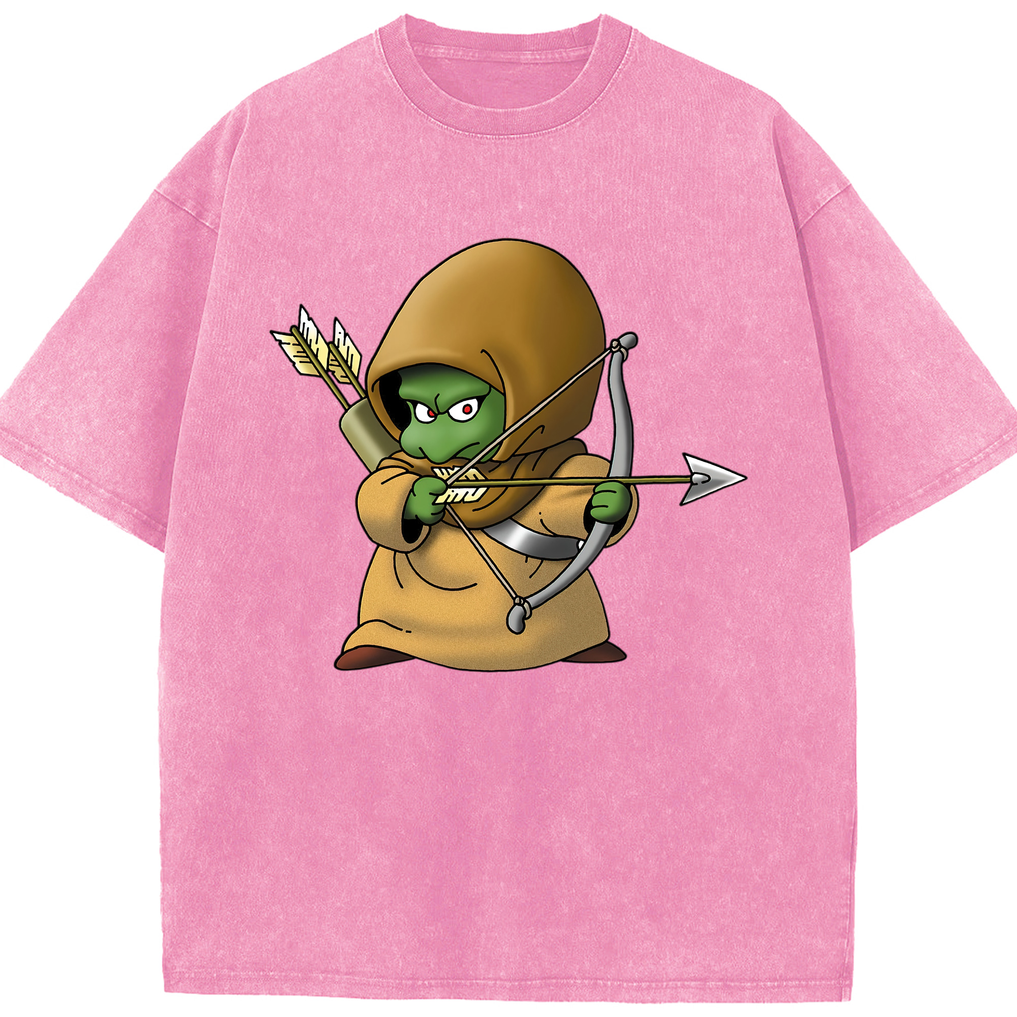 （画像用） ドラゴンクエスト Doragon Kuesuto Dragon Quest 綿100% ヴィンテージ風 半袖Tシャツ（フロントプリント）